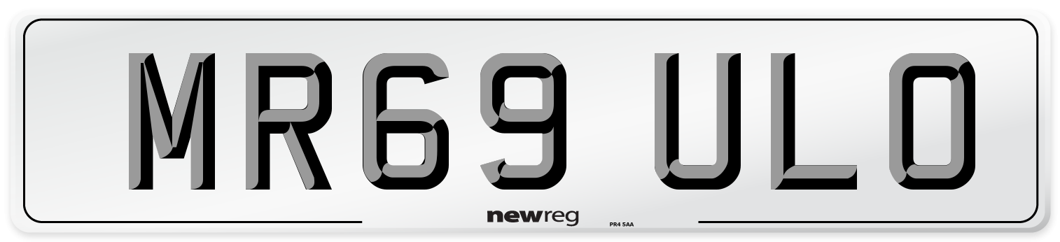 MR69 ULO Number Plate from New Reg